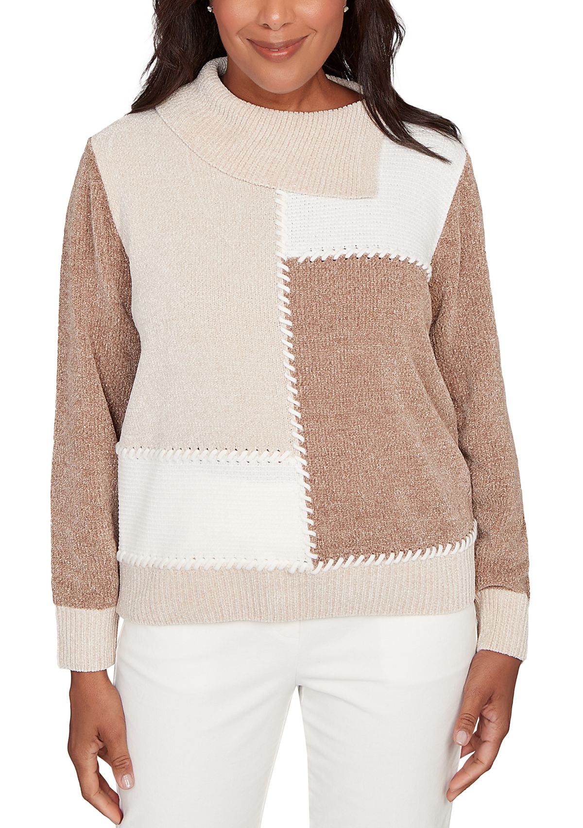 Petite Vienna Color Block Sweater