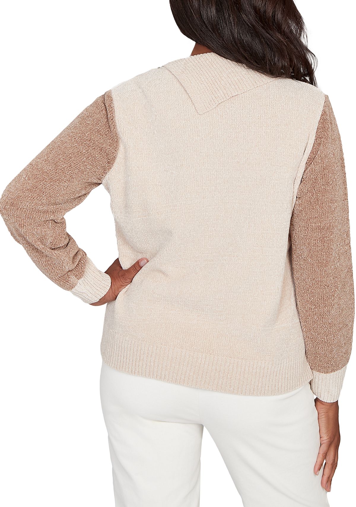 Petite Vienna Color Block Sweater