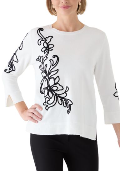 Women's Soutache Floral Blouse