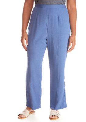 Alfred Dunner Plus Size Crinkle Proportioned Pants- Short | belk