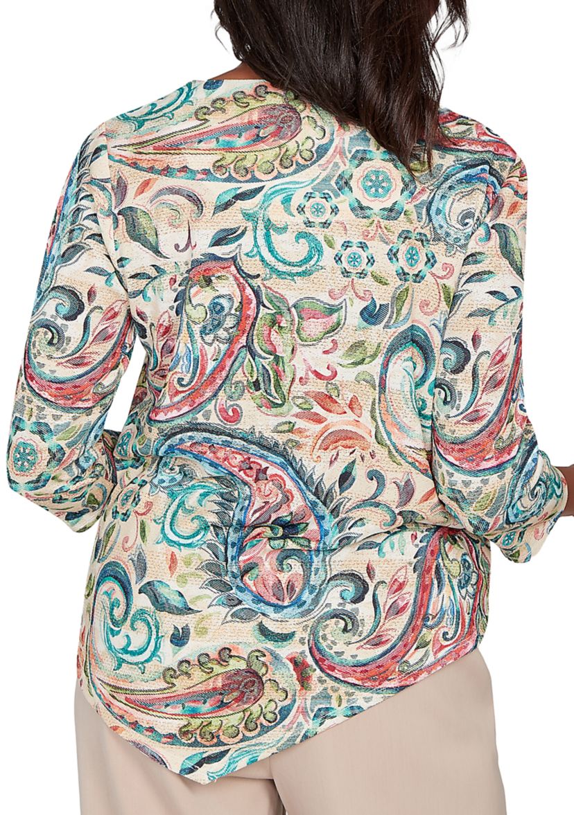 Alfred Dunner Women's Saratoga Springs Paisley Top | Belk