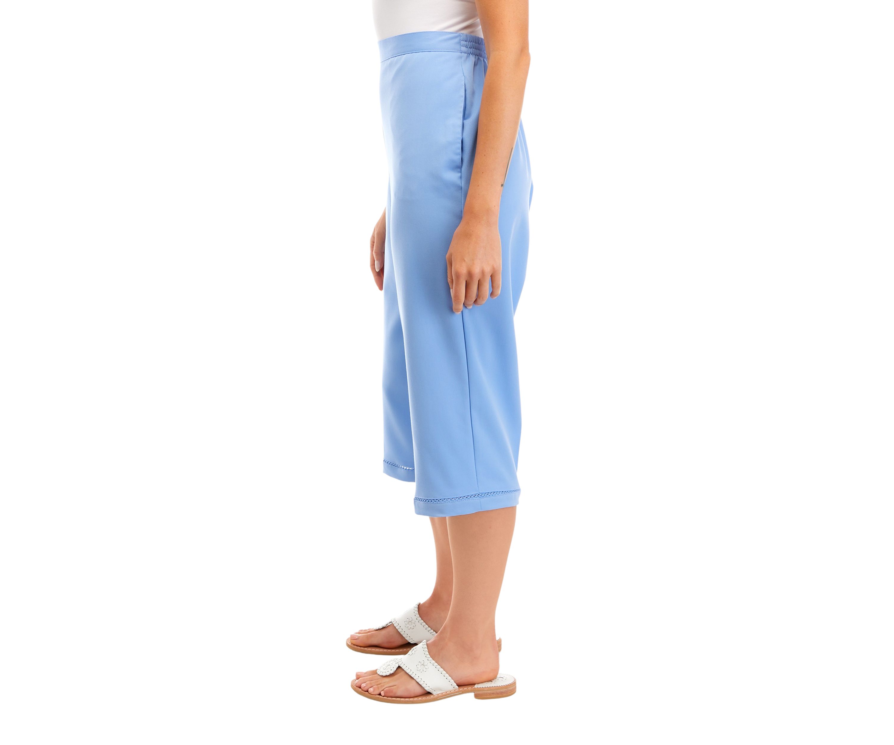 Petite Twill Capri Pants