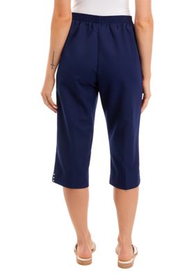 Petite Twill Capri Pants