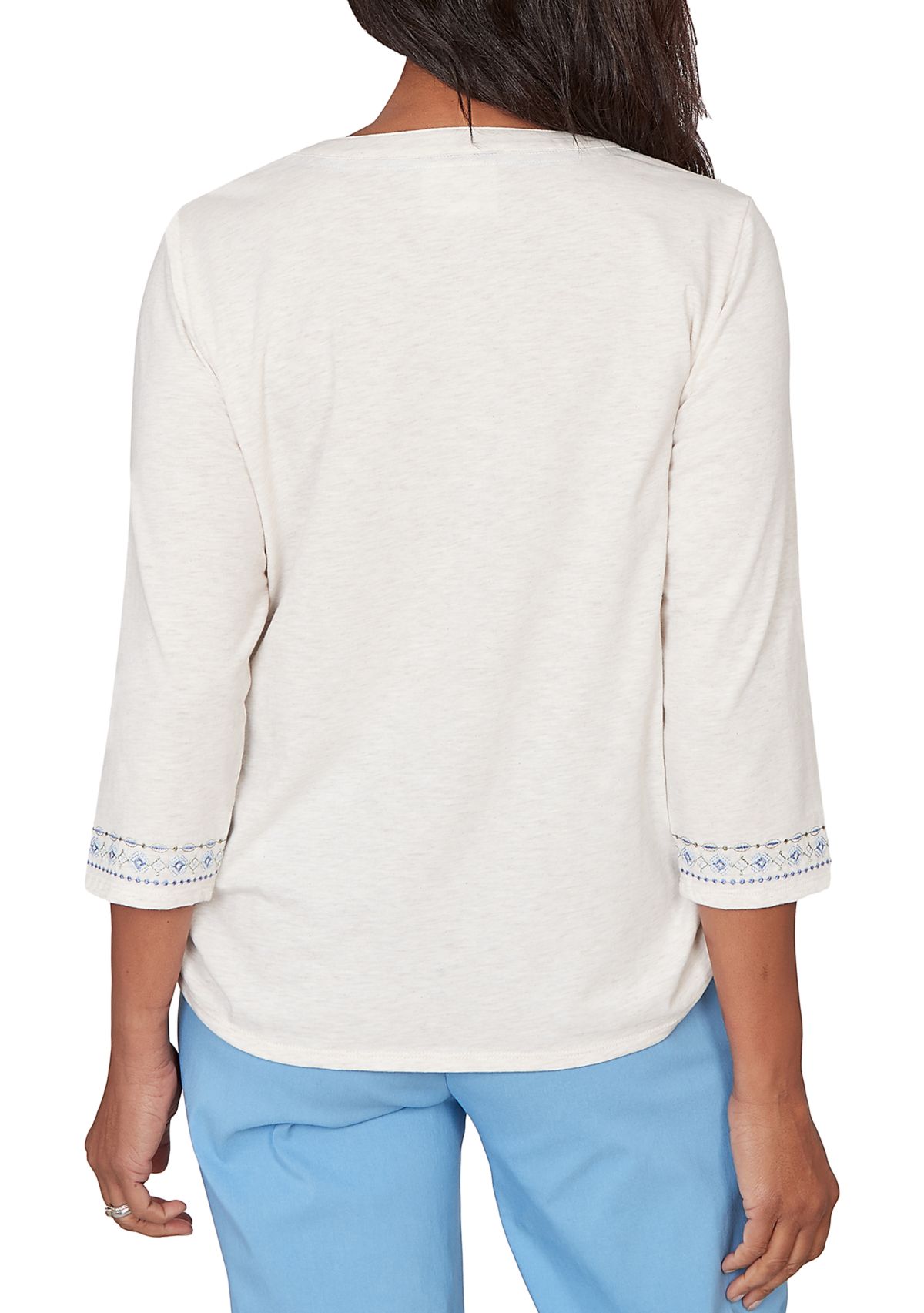 Womens St. Augustine Medallion Embroidered Yoke Shirt