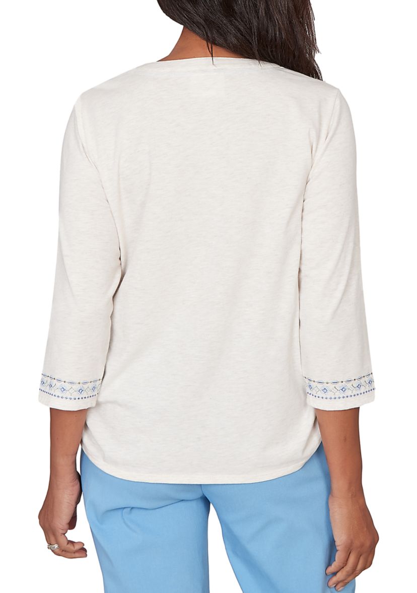 Womens St. Augustine Medallion Embroidered Yoke Shirt