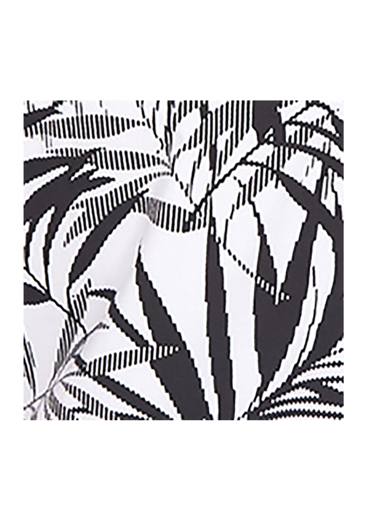 Womens Island Vibes Etched Leaves Top with Emerald Trim