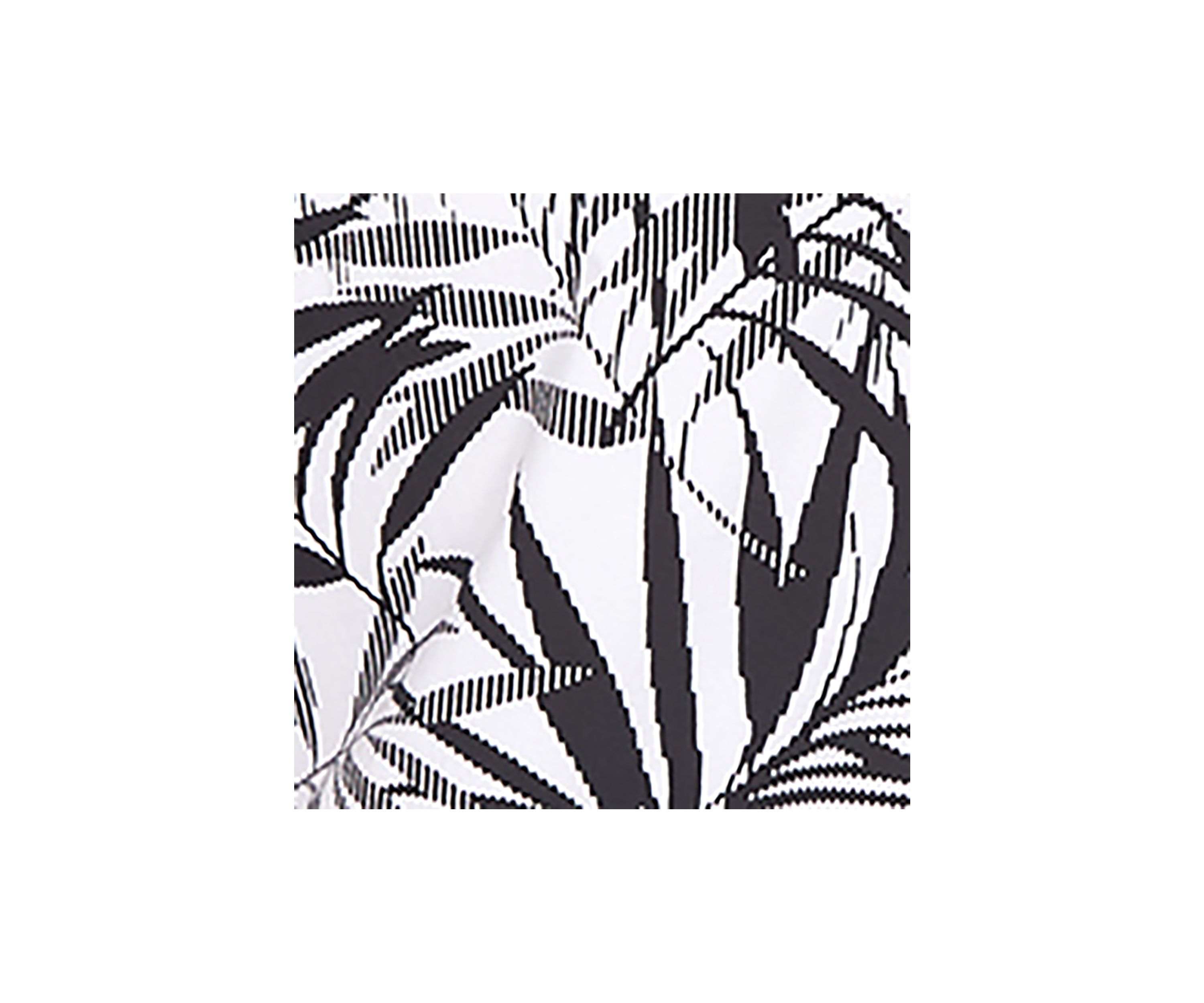 Womens Island Vibes Etched Leaves Top with Emerald Trim