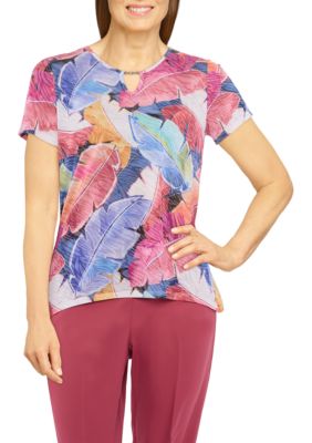 Women's Leaf Printed Top