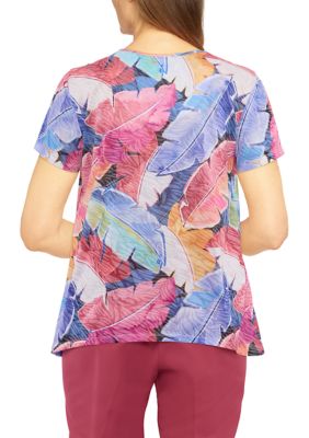 Women's Leaf Printed Top