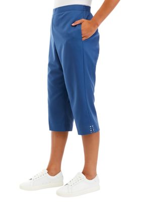 Petite Solid Capri Pants