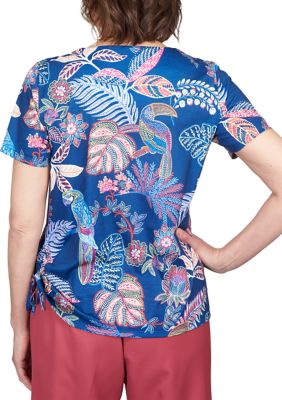 Petite Mosaic Parrot Print T-Shirt