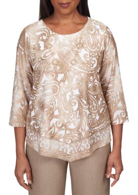 Women's Mulberry Street Paisley Jacquard Top