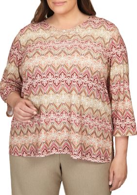 Plus Mulberry Street Lace Biadere Top