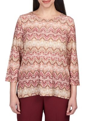 Petite Mulberry Street Lace Biadere Top