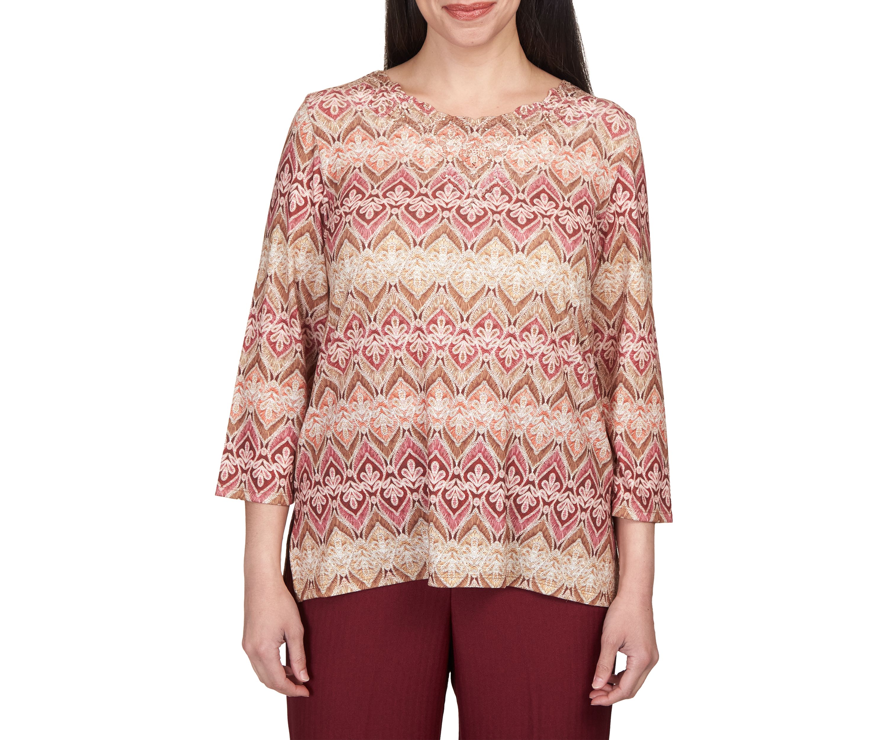 Petite Mulberry Street Lace Biadere Top