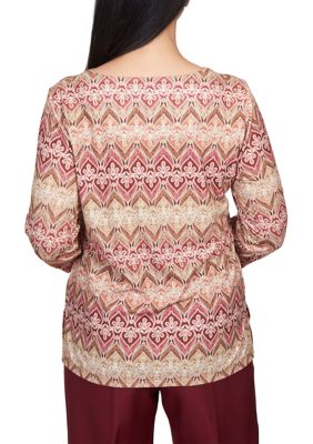 Petite Mulberry Street Lace Biadere Top