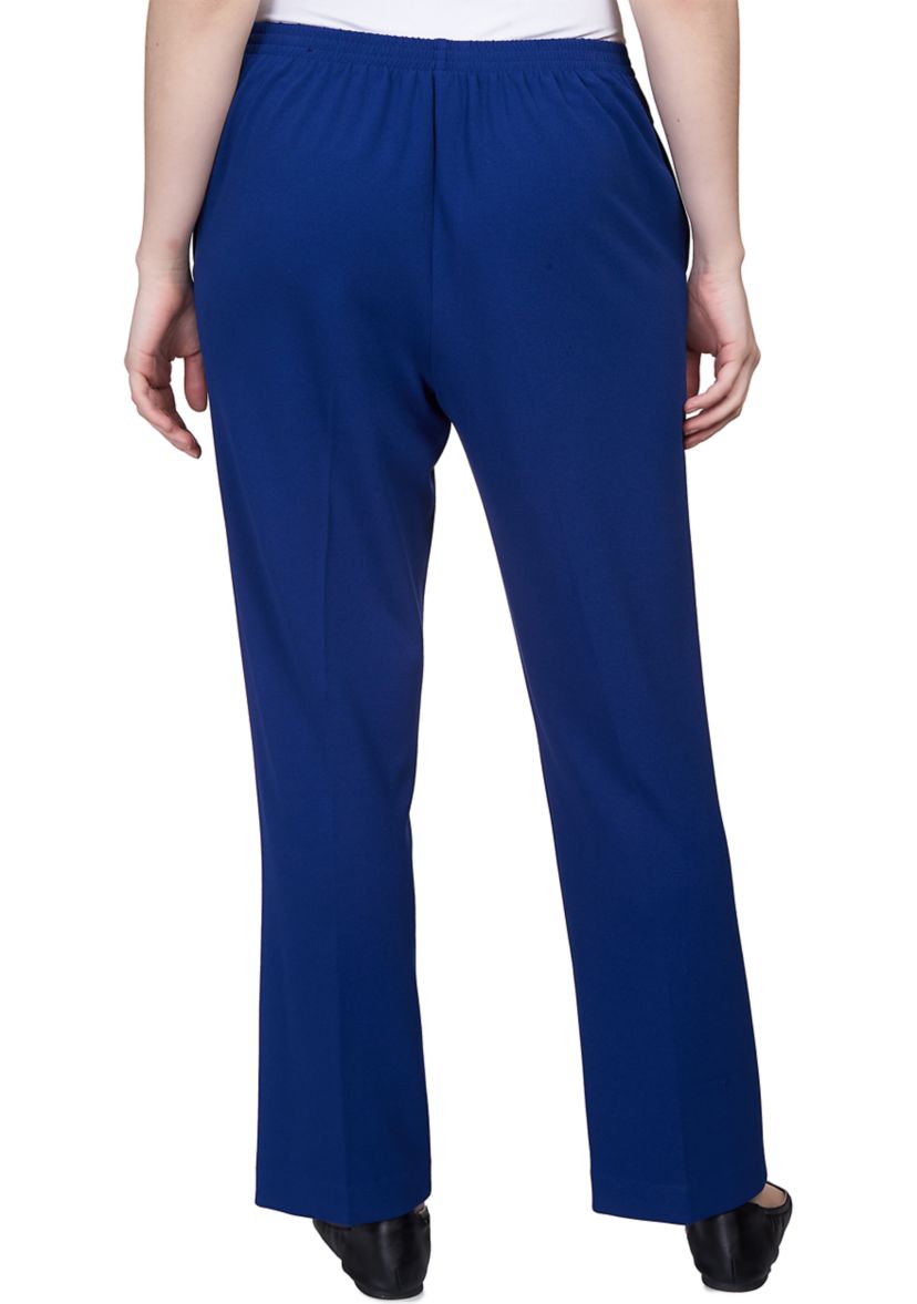 Womens Downtown Vibe Scuba Crepe Stretch Fit Short Length Pants