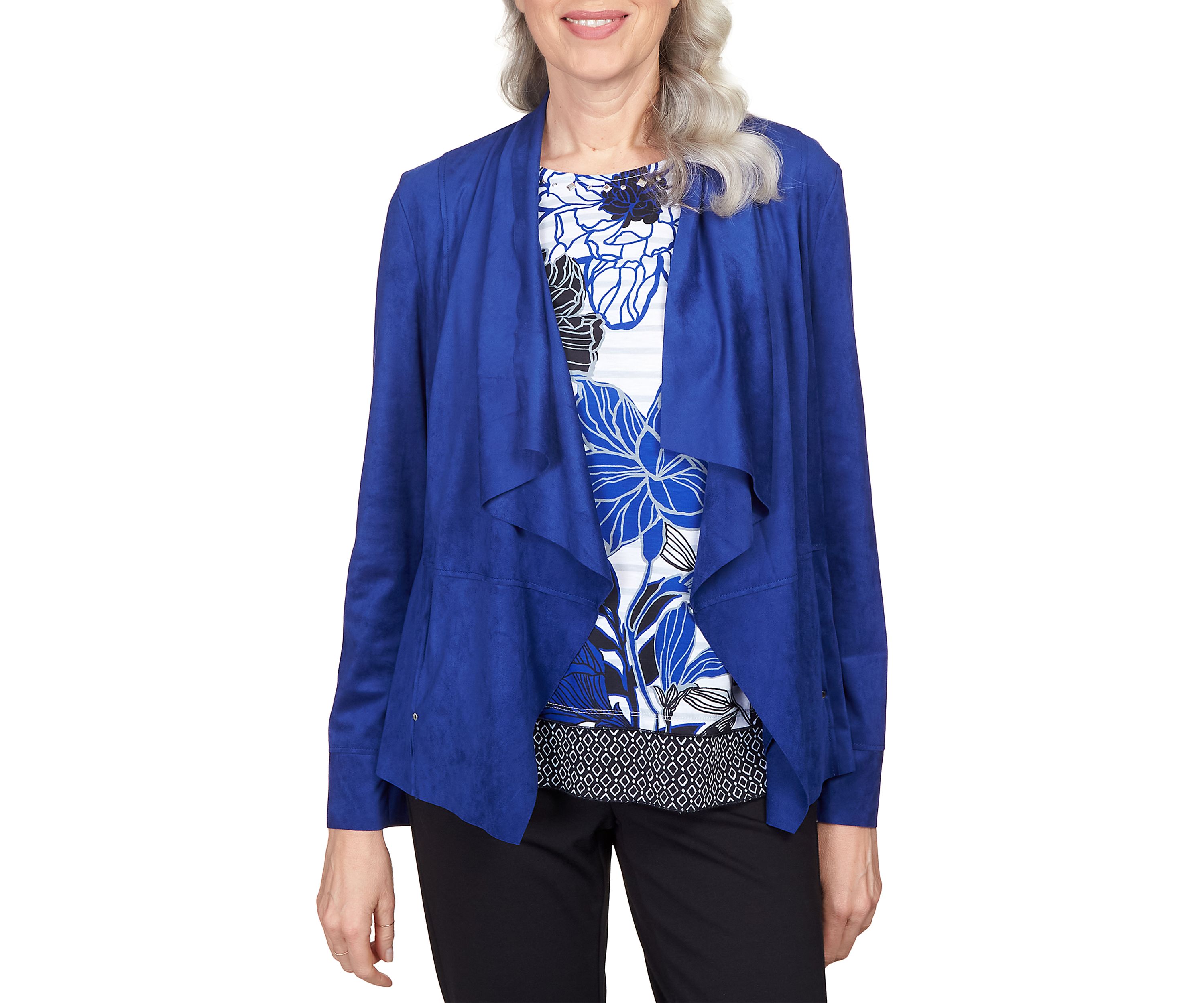 Womens Downtown Vibe Suede Cascade Jacket