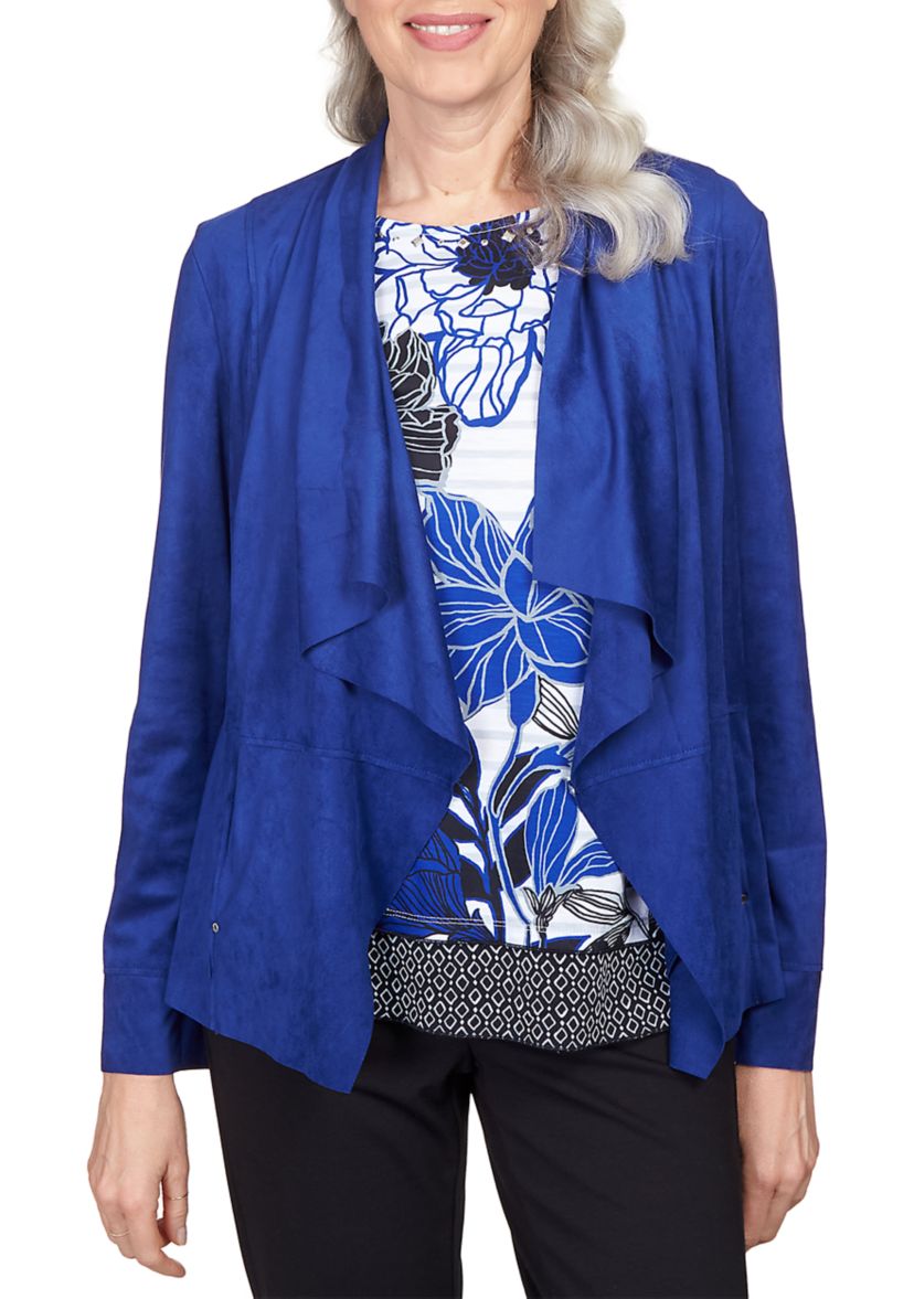 Womens Downtown Vibe Suede Cascade Jacket