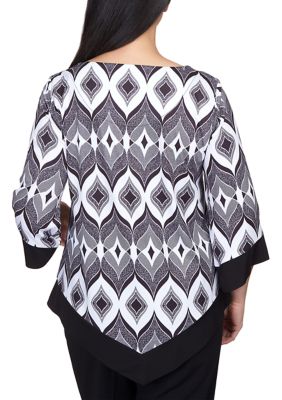 Women's Downtown Vibe Art Deco Biadere Draped Top