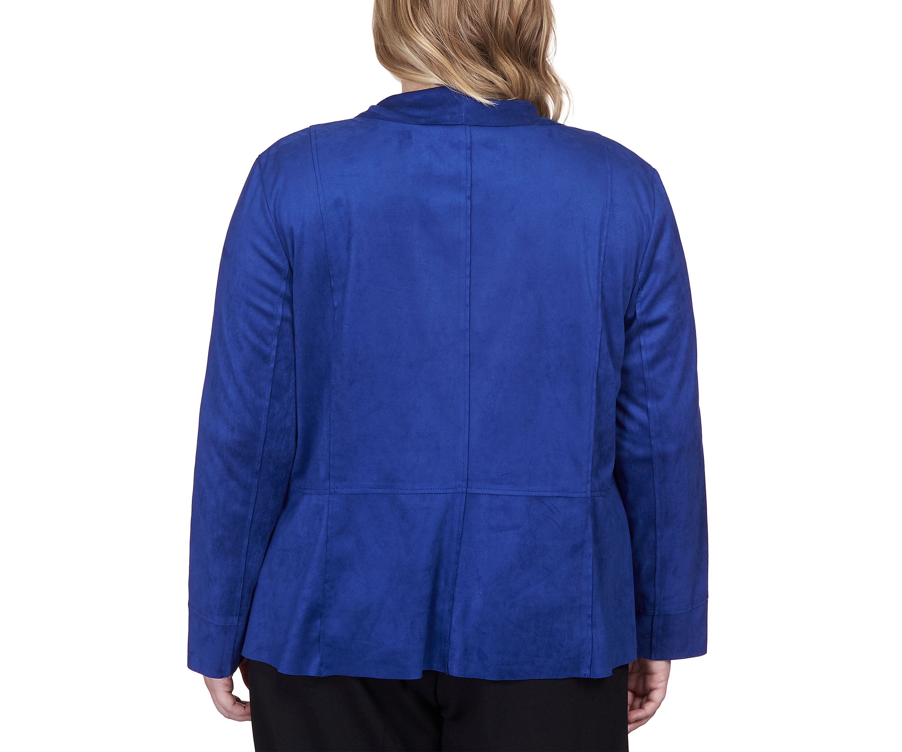 Plus Size Downtown Vibe Suede Cascade Jacket