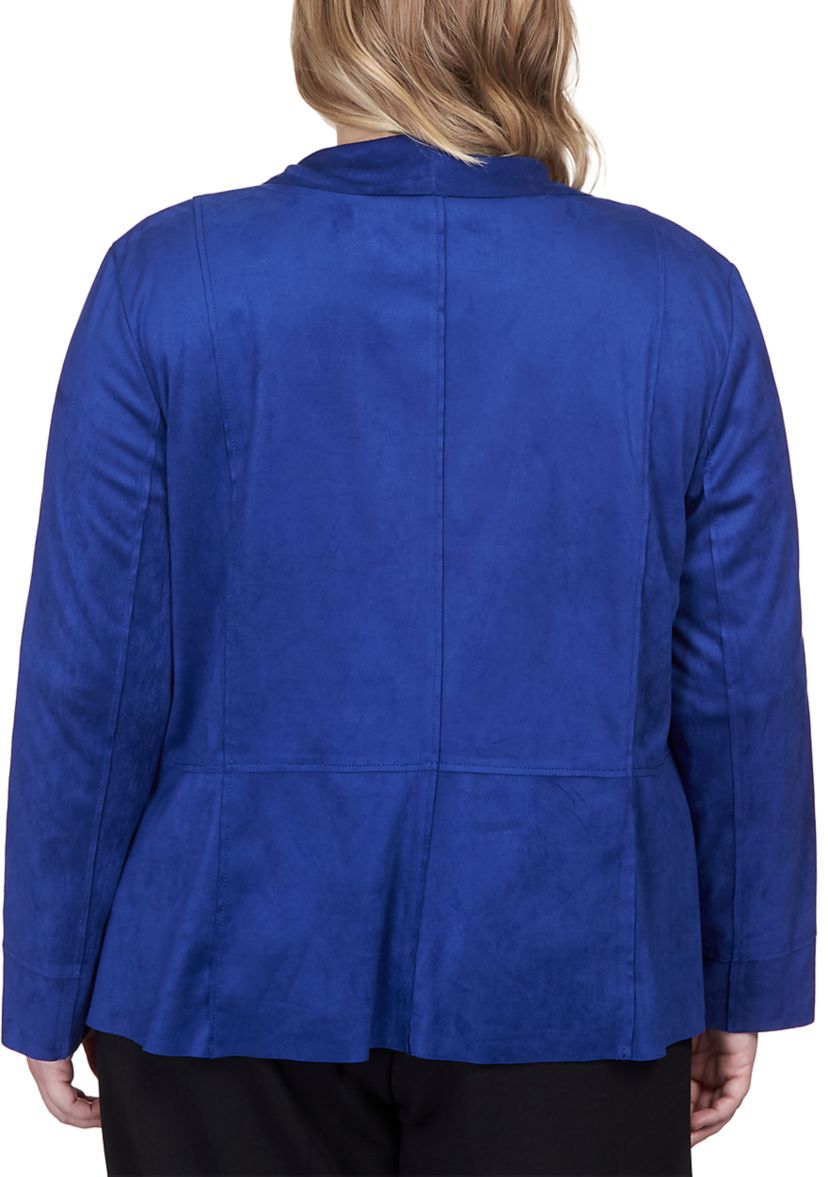 Plus Size Downtown Vibe Suede Cascade Jacket