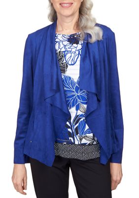 Petite Downtown Vibe Suede Cascade Jacket