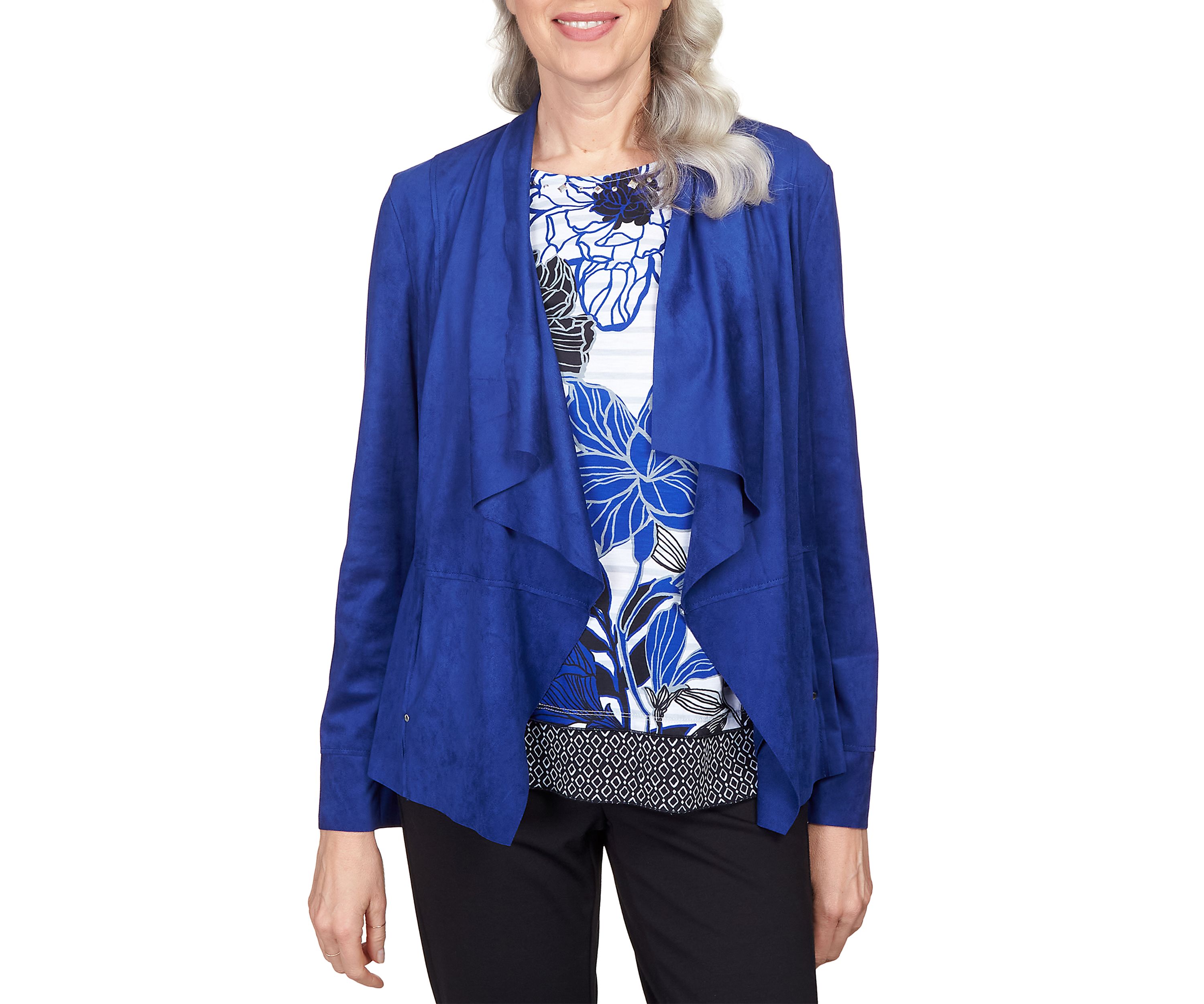 Petite Downtown Vibe Suede Cascade Jacket