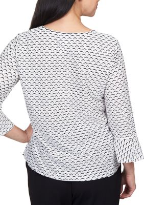 Petite Downtown Vibe Spliced Texture Top