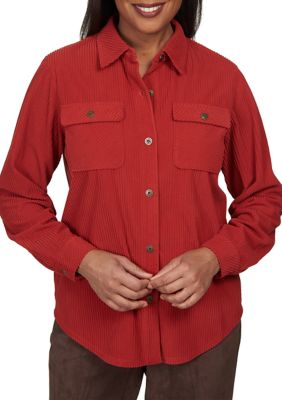 Petite Corduroy Shirt Jacket