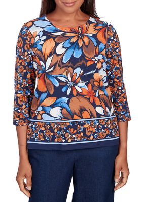 Petite Floral Border Top