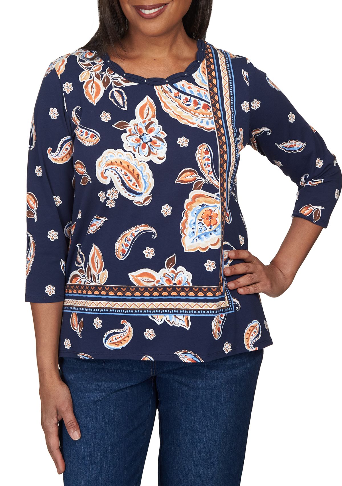 Petite Paisley Print Shirt 