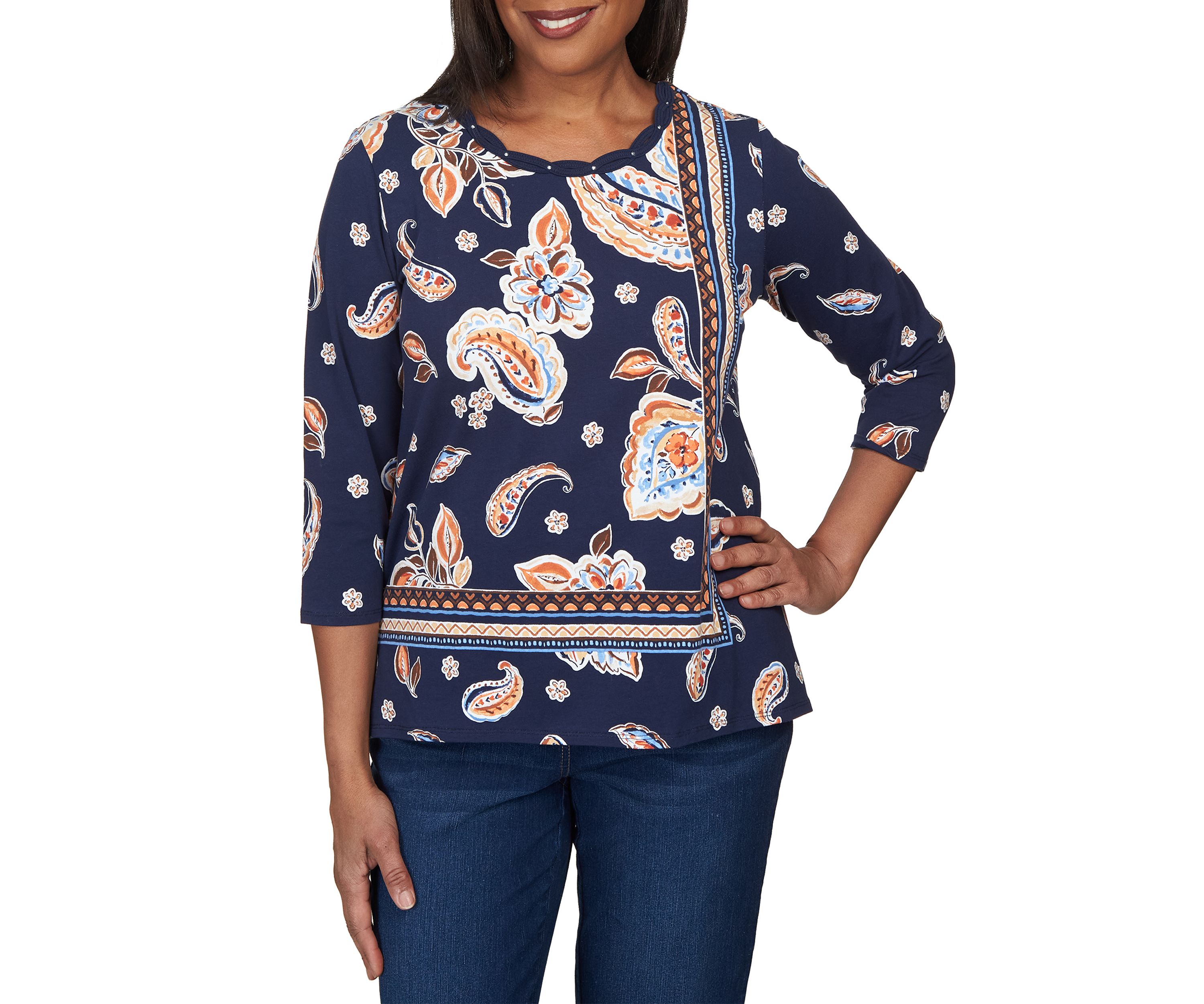 Petite Paisley Print Shirt 