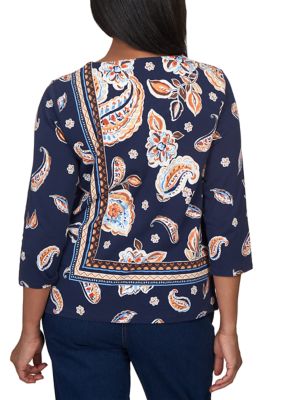 Petite Paisley Print Shirt