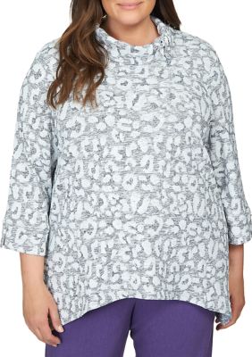 Plus Animal Jacquard Sweatshirt