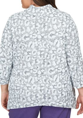 Plus Animal Jacquard Sweatshirt