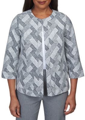 Petite Geo Texture Jacket