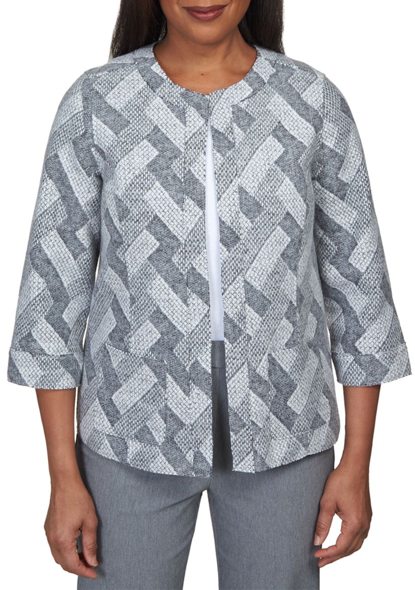 Petite Geo Texture Jacket 
