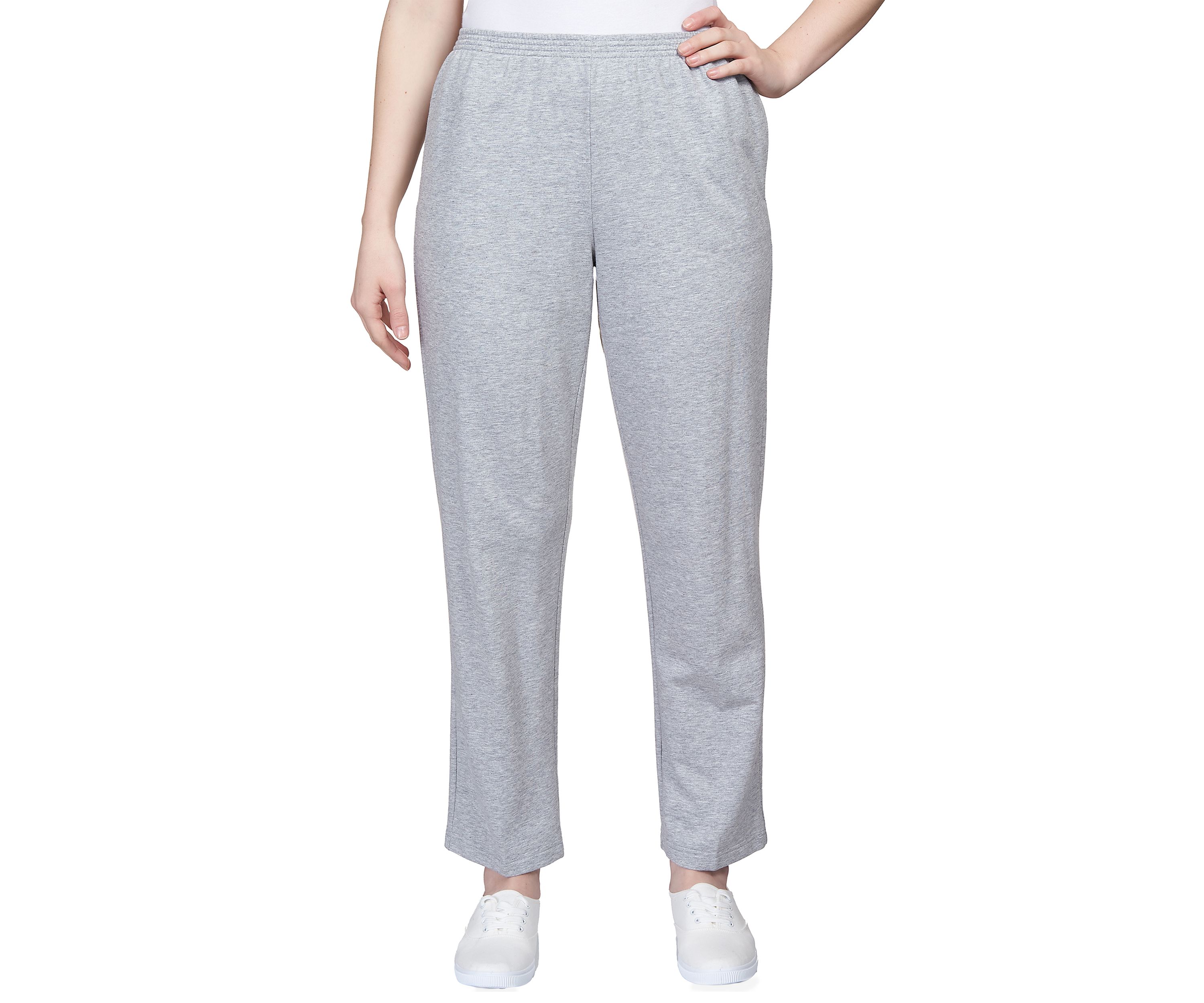 Womens Comfort Zone French Terry Stretch Waist Short Length Pants