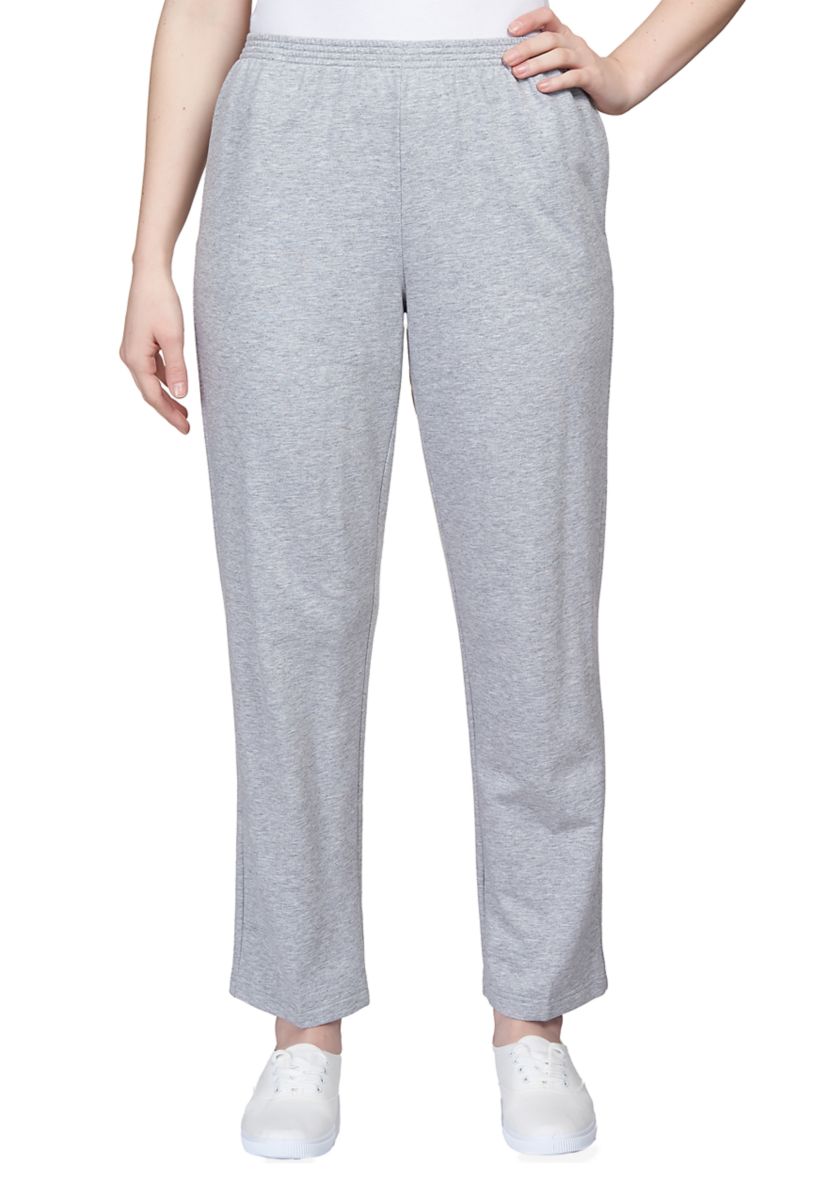 Womens Comfort Zone French Terry Stretch Waist Short Length Pants