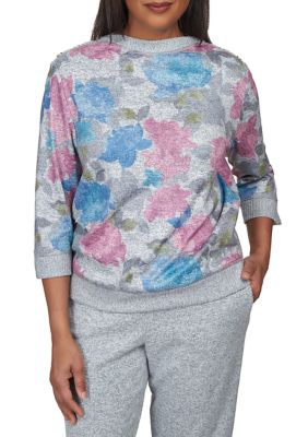 Women's Comfort Zone Shadow Floral Top