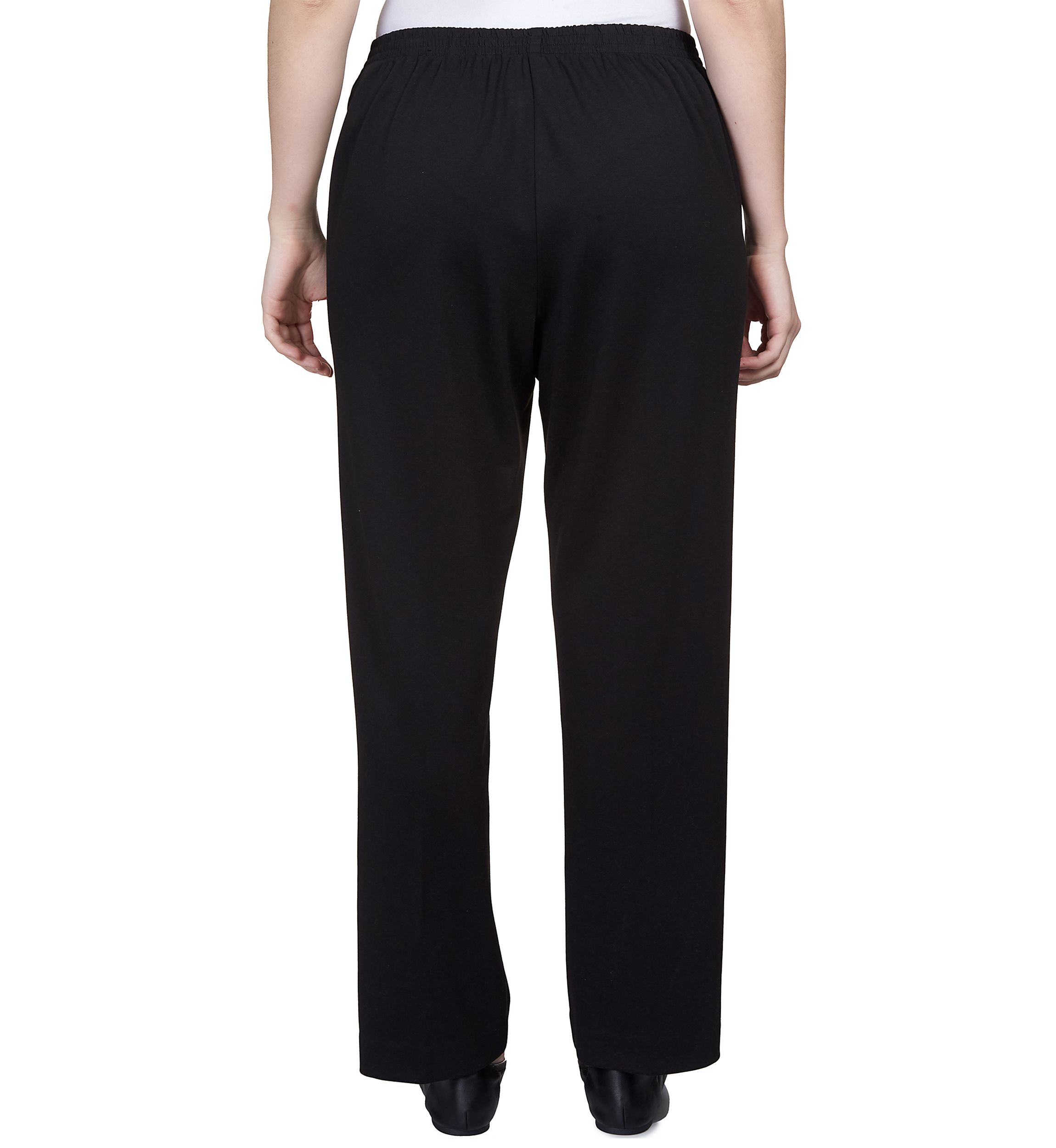 Womens Park Place Buckled Stretch Knit Short Length Ponte Pants