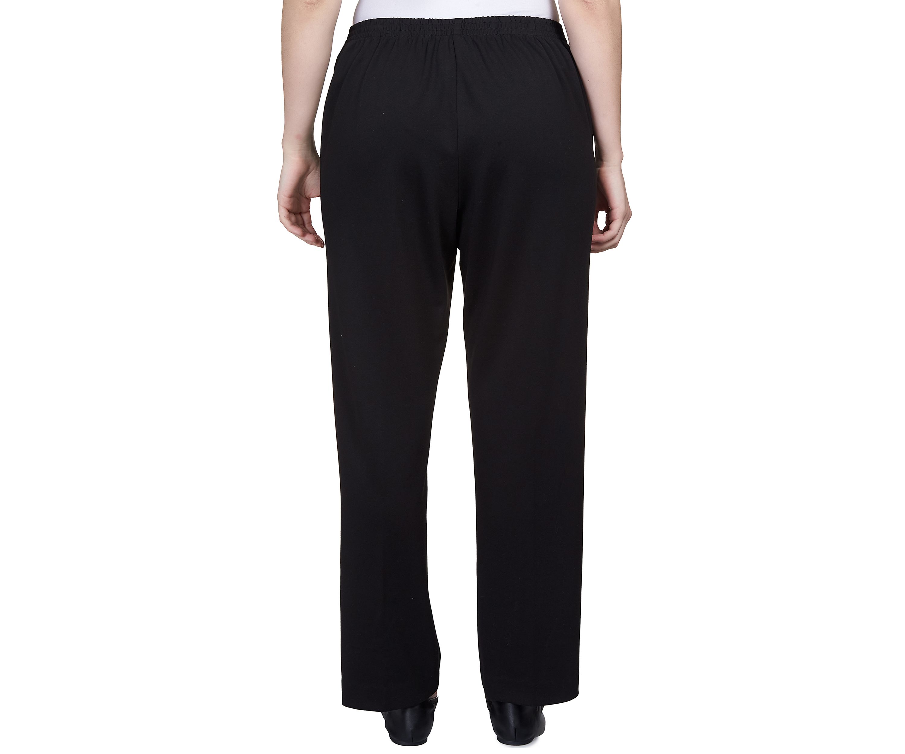 Womens Park Place Buckled Stretch Knit Short Length Ponte Pants