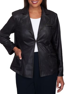 Women's Park Place Vegan Leather Blazer Jacket