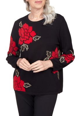 Women's Park Place Bold Rose Jacquard Sweater