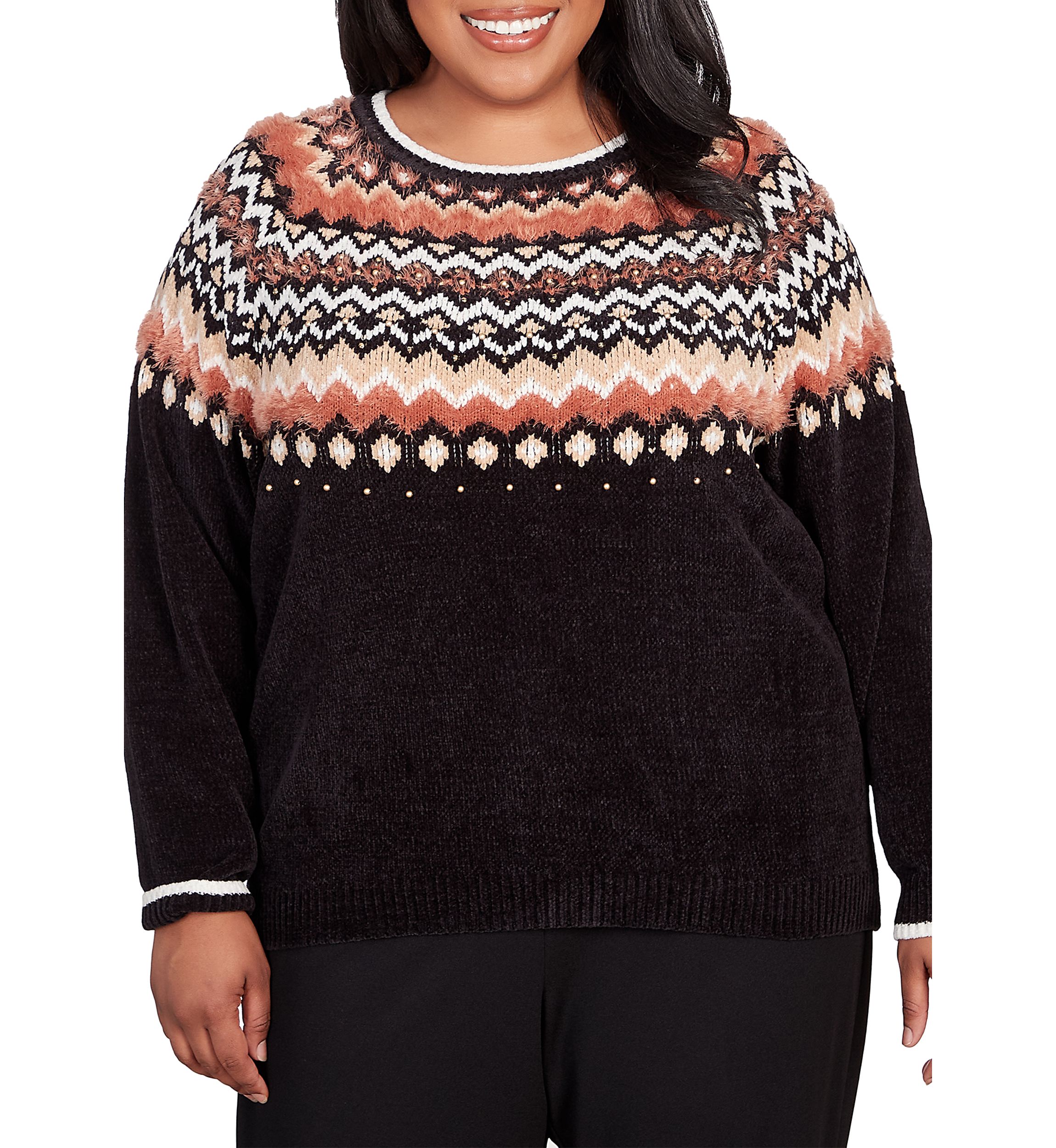 Plus Size Fair Isle Sweater 