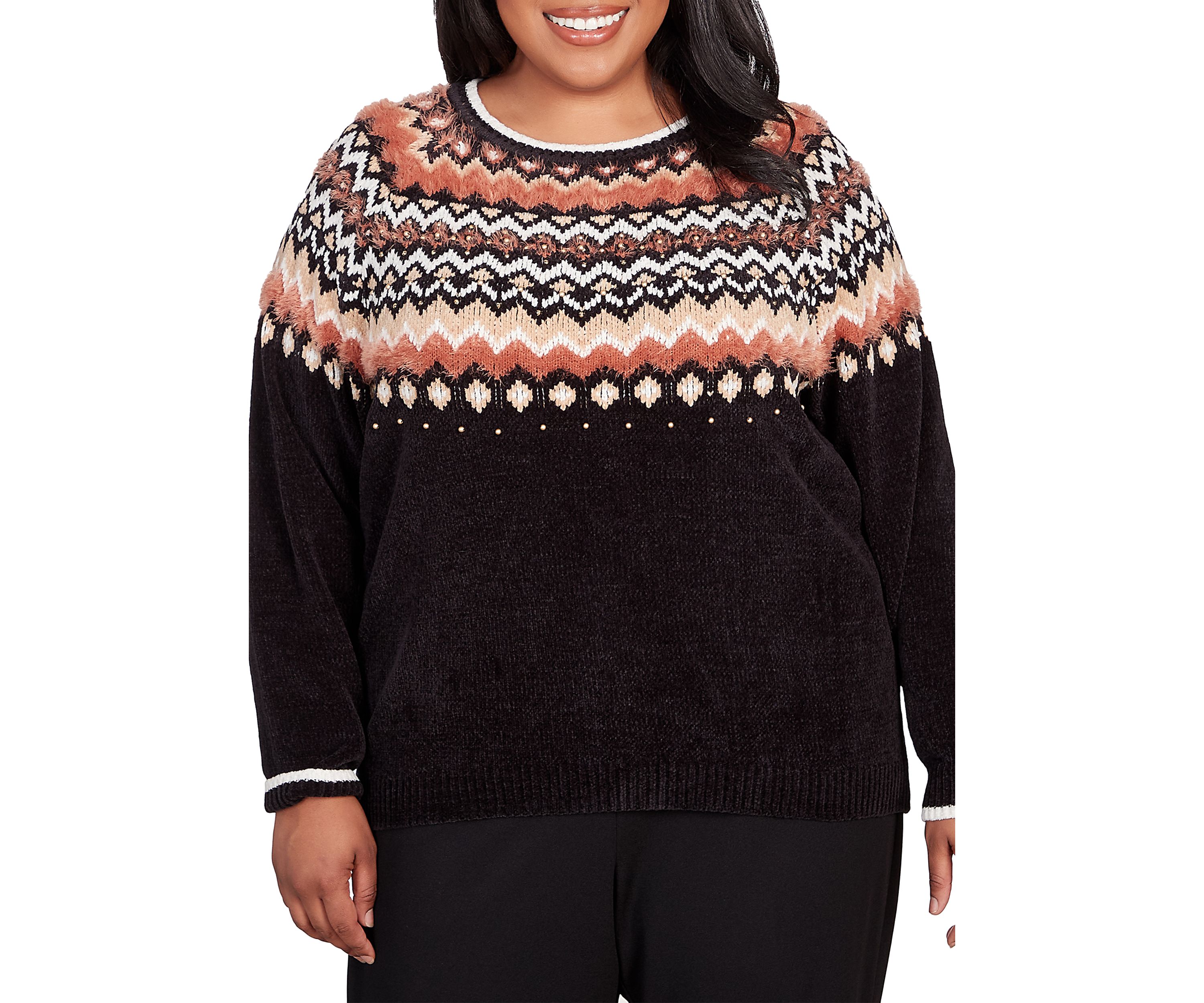 Plus Size Fair Isle Sweater 