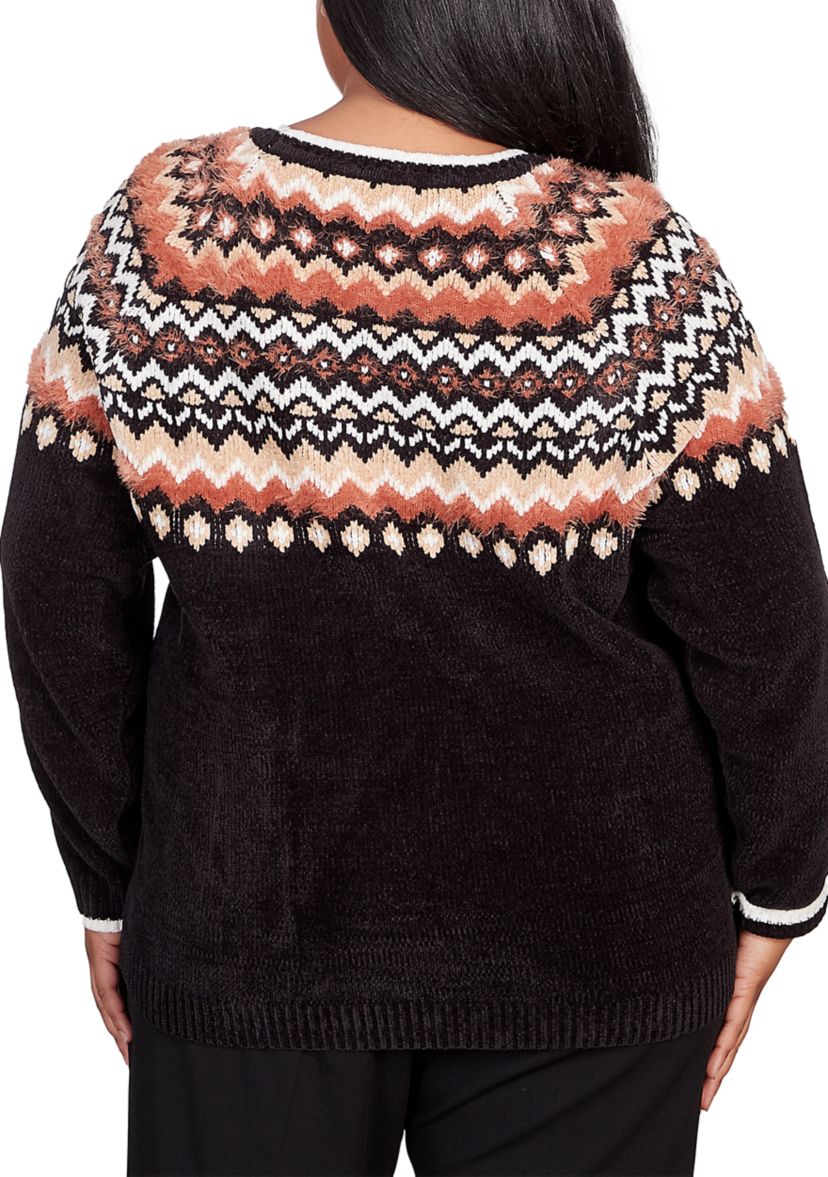 Plus Size Fair Isle Sweater 