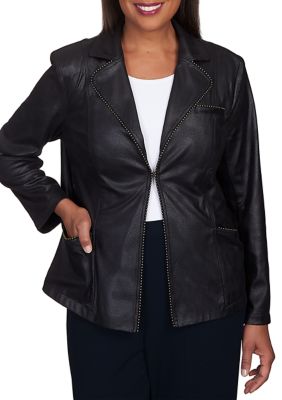 Petite Faux Leather Jacket