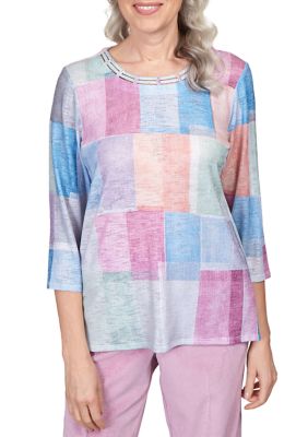 Women's Swiss Chalet Color Block Double Strap Top